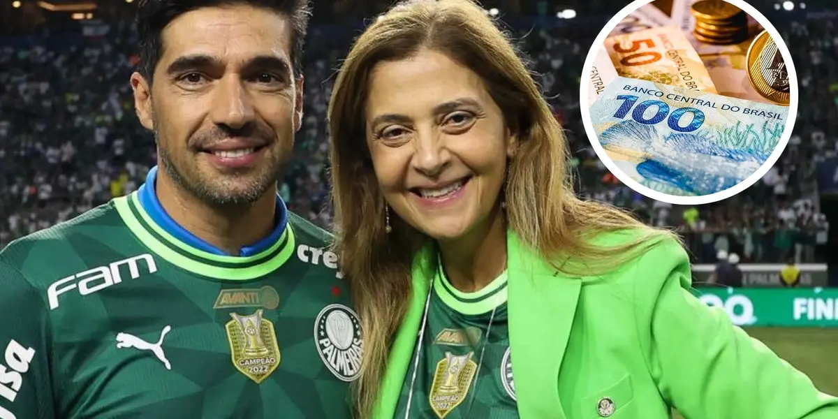 Abel Ferreira e Leila Pereira