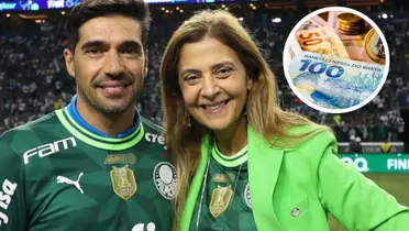 Abel Ferreira e Leila Pereira