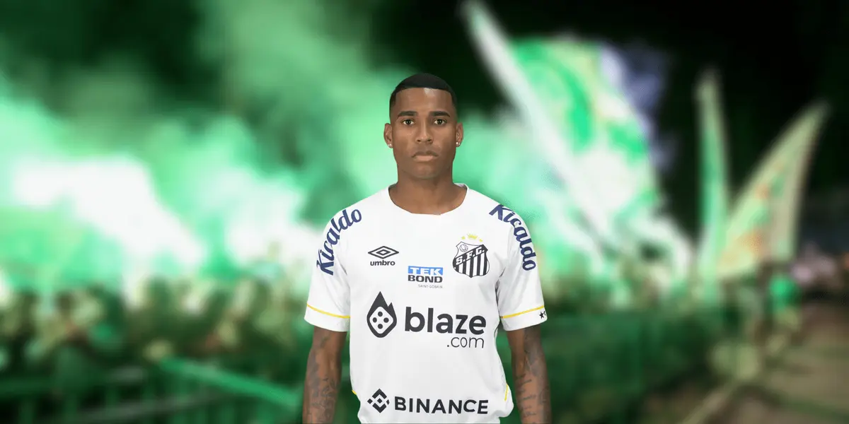 Alviverde perdeu o jovem para o Santos.