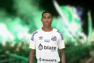 Alviverde perdeu o jovem para o Santos.