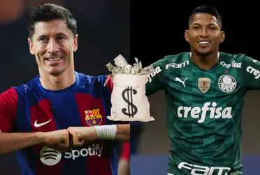 Diferença nos ganhos dos dois atacantes reflete abismo financeiro