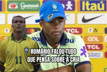 Em entrevista ao sportv, Romário disse o que pensa sobre Endrick ser titular