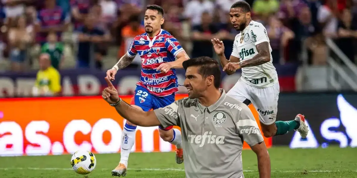 Já nos primeiros minutos, Abel Ferreira já mostrou irritação