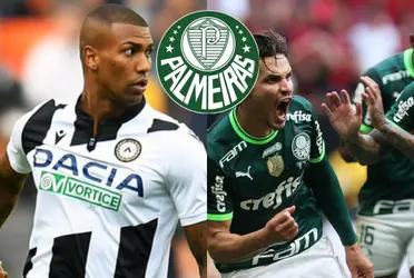 Jogador da Udinese viria ao alviverde.