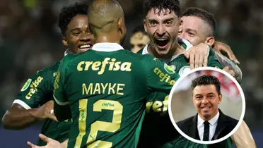 Jogadores do Palmeiras comemoram