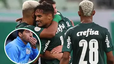 Jogadores do Palmeiras comemoram