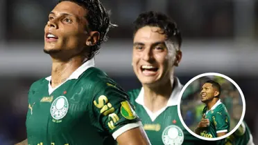 Jogadores do Palmeiras durante partida