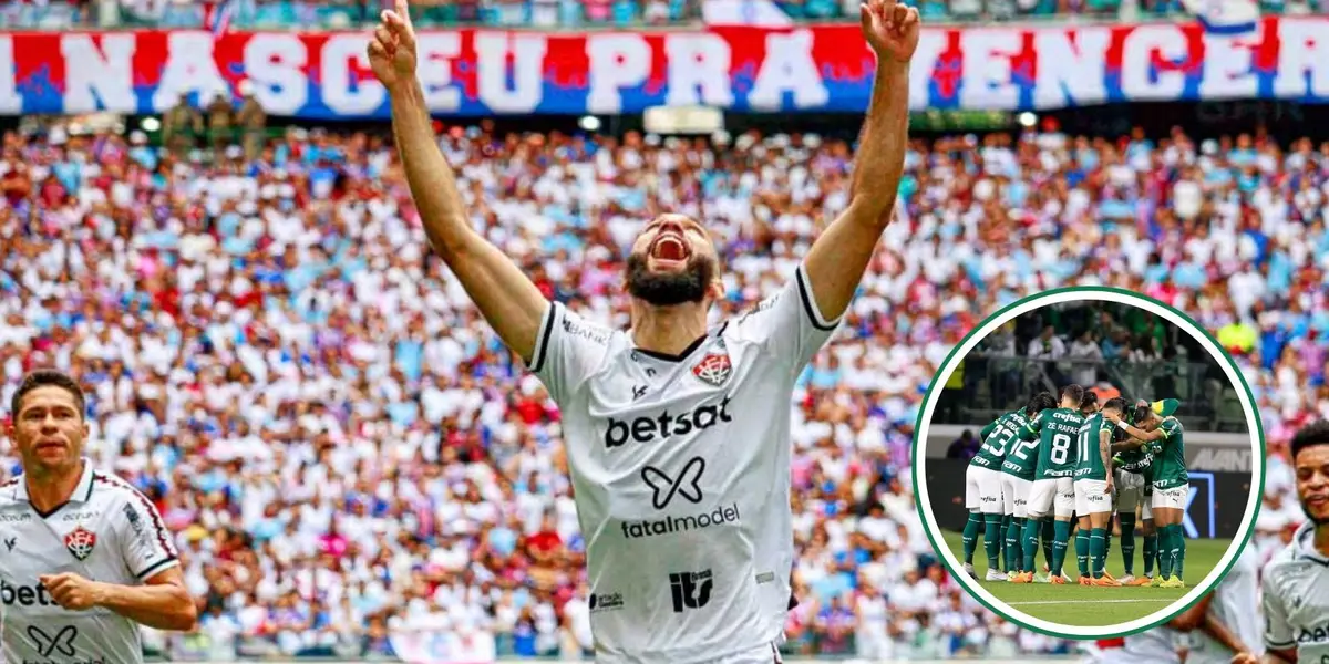 Jogadores do Vitória comemoram