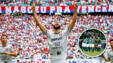 Jogadores do Vitória comemoram