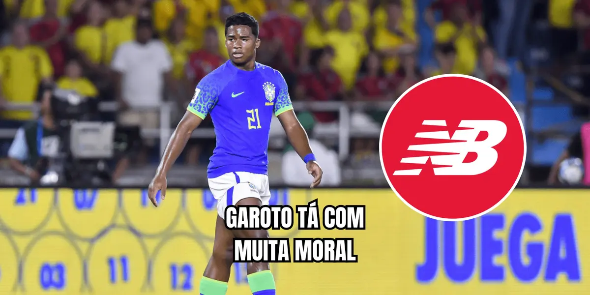 Na preparação para Brasil x Argentina, Endrick recebeu presente da New Balance