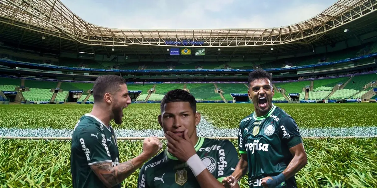 No gol marcado pelo Palmeiras, dois jogadores comemoraram como se o gol fosse seu
