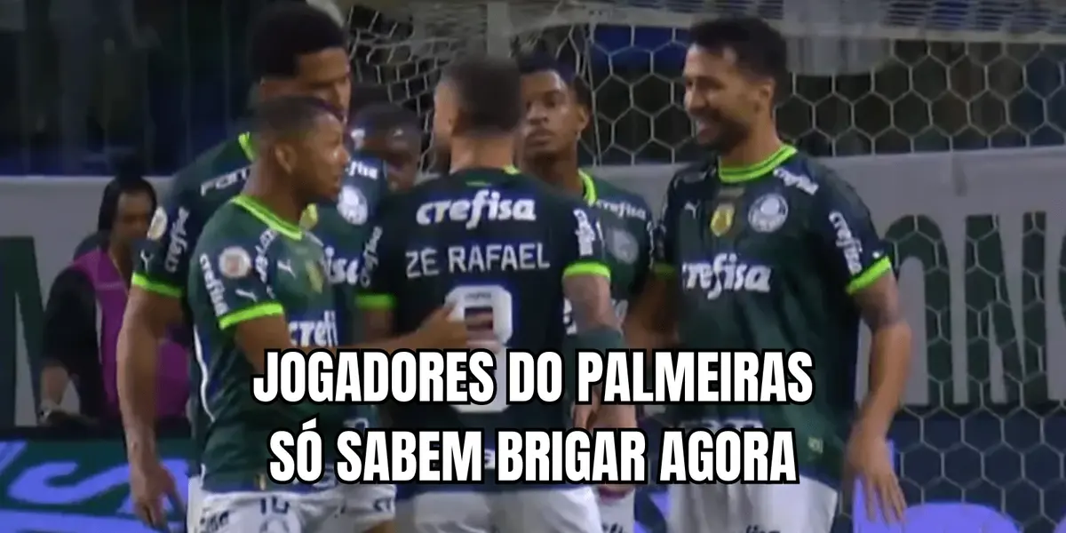 No segundo jogo em menos de um mês, jogadores do Palmeiras entram em uma discussão