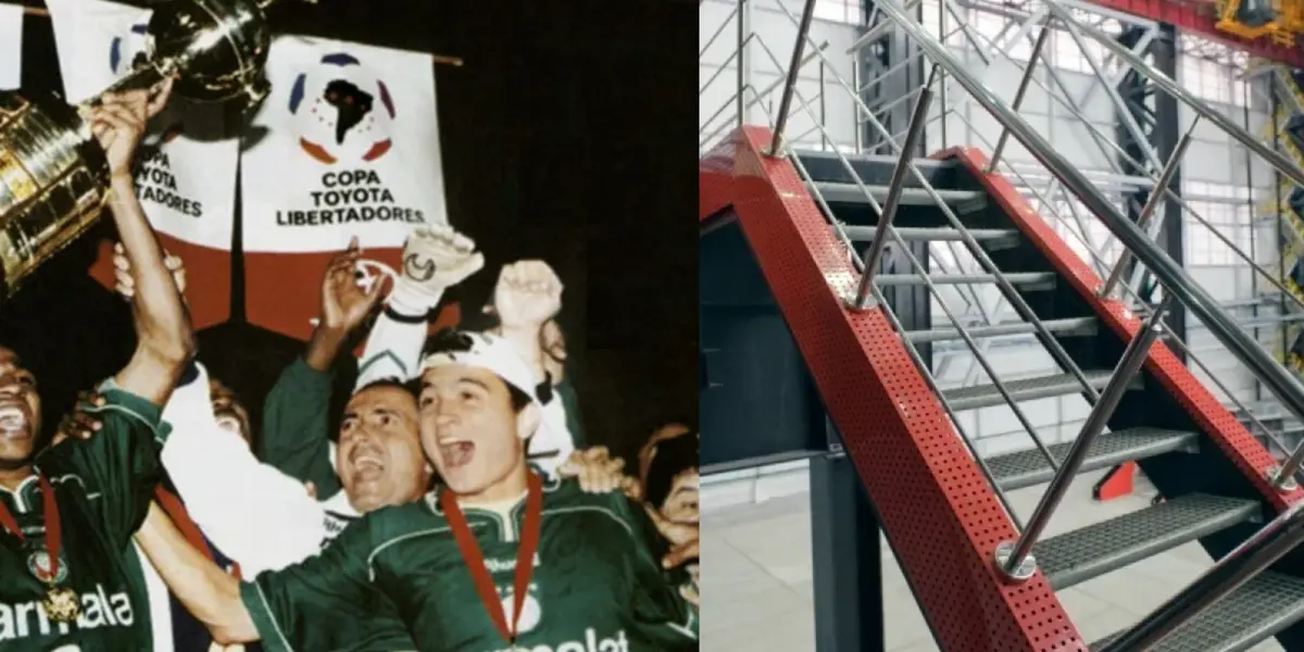 Reserva de Chiqui Arce, o lateral que levantou a Libertadores com o Palmeiras, hoje fabrica corrimãos de aço