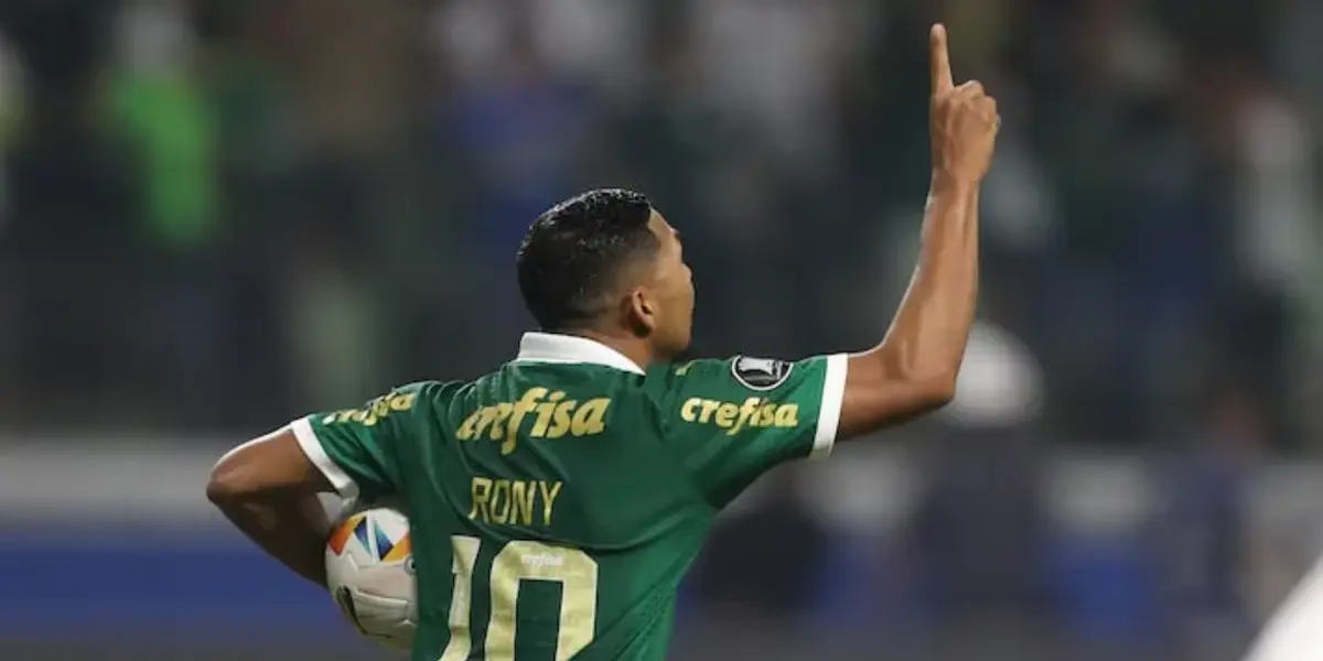 Rony comemora gol do Palmeiras